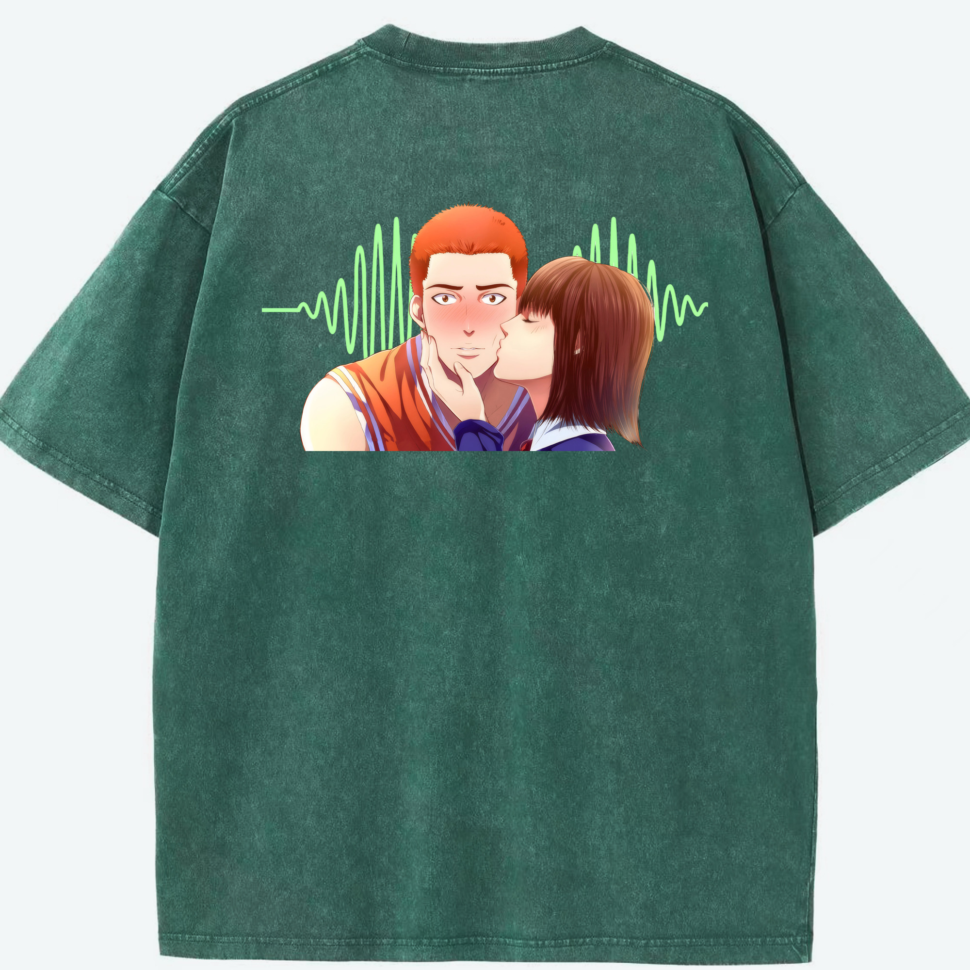 SLAM DUNK／スラムダンク 綿100% ヴィンテージ風 半袖Tシャツ（背面プリント）